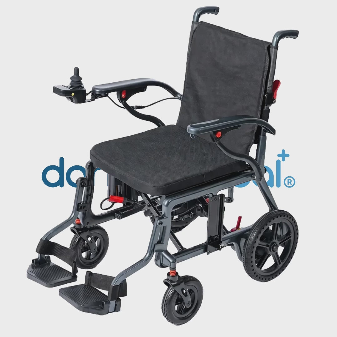 Vista 360 grados de la silla de ruedas eléctrica ILCA dortomedical