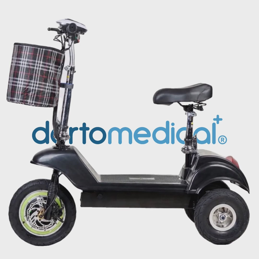 Vista 360 grados del scooter eléctrico plegable dortomedical
