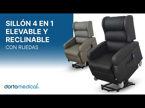 Sillón con Ruedas 4 en 1 Elevable, Reclinable, Transferencia y Traslado