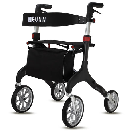 Rollator de 4 ruedas con asiento acolchado para descansar durante el paseo dortomedical