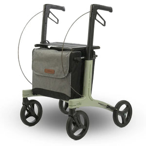 Rollator de fibra de carbono con accesorio de soporte para bastón para una mayor seguridad del usuario de Dortomedical.