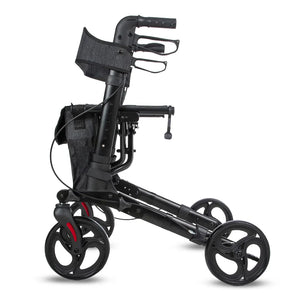 Vista lateral del rollator plegable Magnum con sistema ultracompacto de 24 cm para maleteros Dortomedical