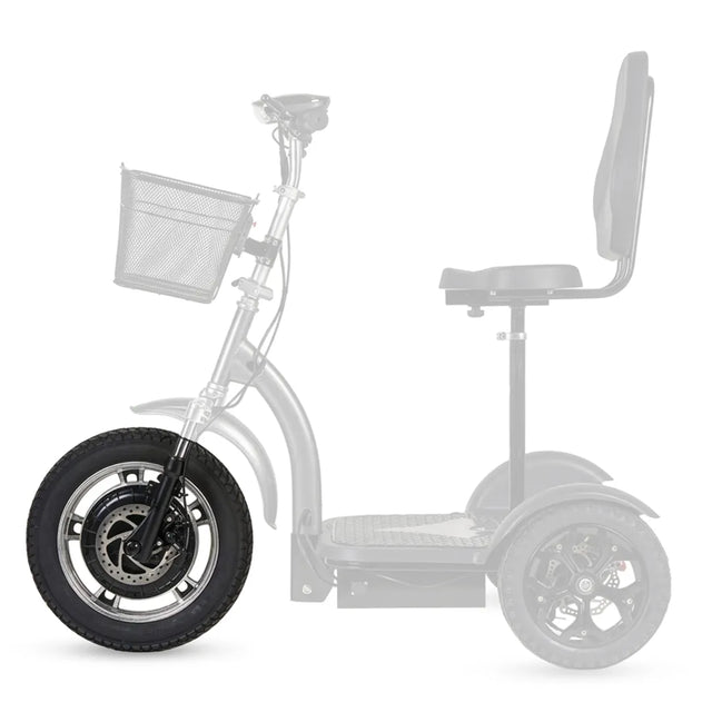 Rueda delantera compatible con el scooter eléctrico 3 ruedas todoterreno 500W dortomedical
