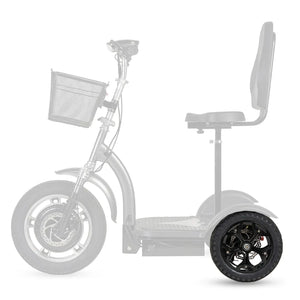 Rueda trasera compatible con el scooter eléctrico 3 ruedas todoterreno 500W dortomedical