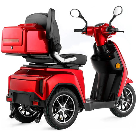 Scooter de 3 ruedas con asiento ergonómico diseñado para el descanso de personas ancianas de Dortomedical