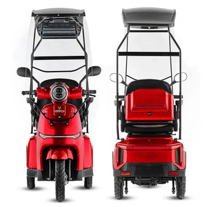 Scooter de 3 ruedas con marcha atrás y alarma de seguridad para evitar impactos de Dortomedical