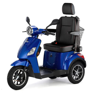 Scooter de 3 ruedas con espejos retrovisores para una visión clara lateral y trasera de Dortomedical
