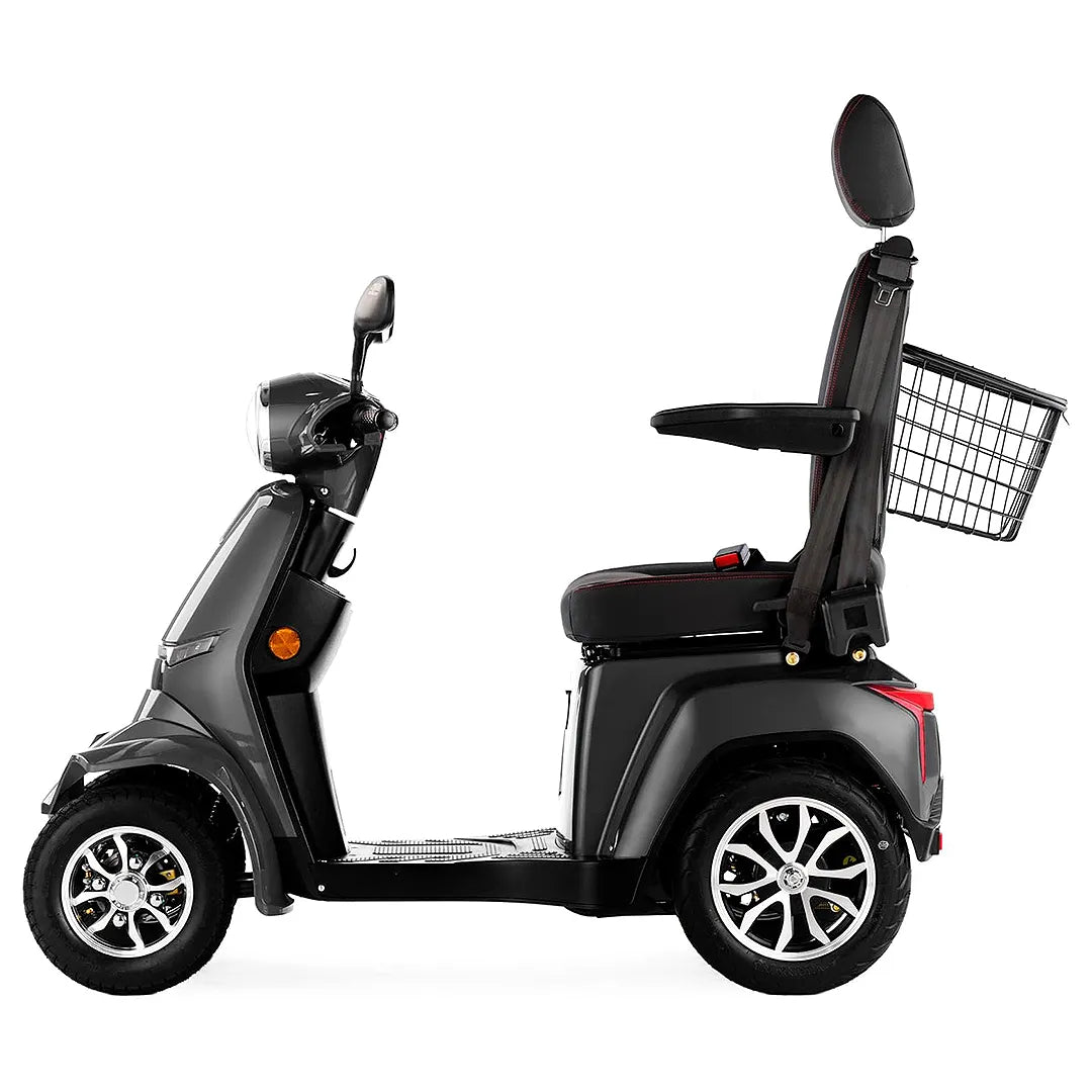 Scooter de 4 ruedas con sistema de luces completo para mejorar la visibilidad del usuario de Dortomedical