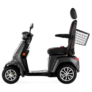 Scooter de 4 ruedas con sistema de luces completo para mejorar la visibilidad del usuario de Dortomedical