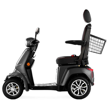Scooter de 4 ruedas con sistema de luces completo para mejorar la visibilidad del usuario de Dortomedical