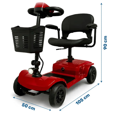 Medidas del Scooter para discapacitados con freno electromagnético para control total en pendientes dortomedical