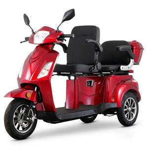Scooter eléctrico para dos personas de 3 ruedas FASTER NEO 3 con amplio espacio para viajar acompañado dortomedical