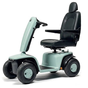Scooter eléctrico para adulto de Sync en color azul con asiento ajustable para un confort superior dortomedical