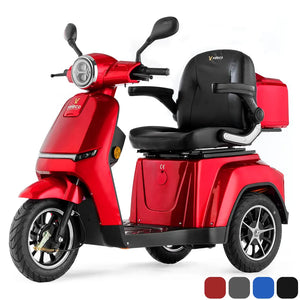 Scooter eléctrico con asiento ajustable para adaptarse a la altura y necesidades del usuario de Dortomedical