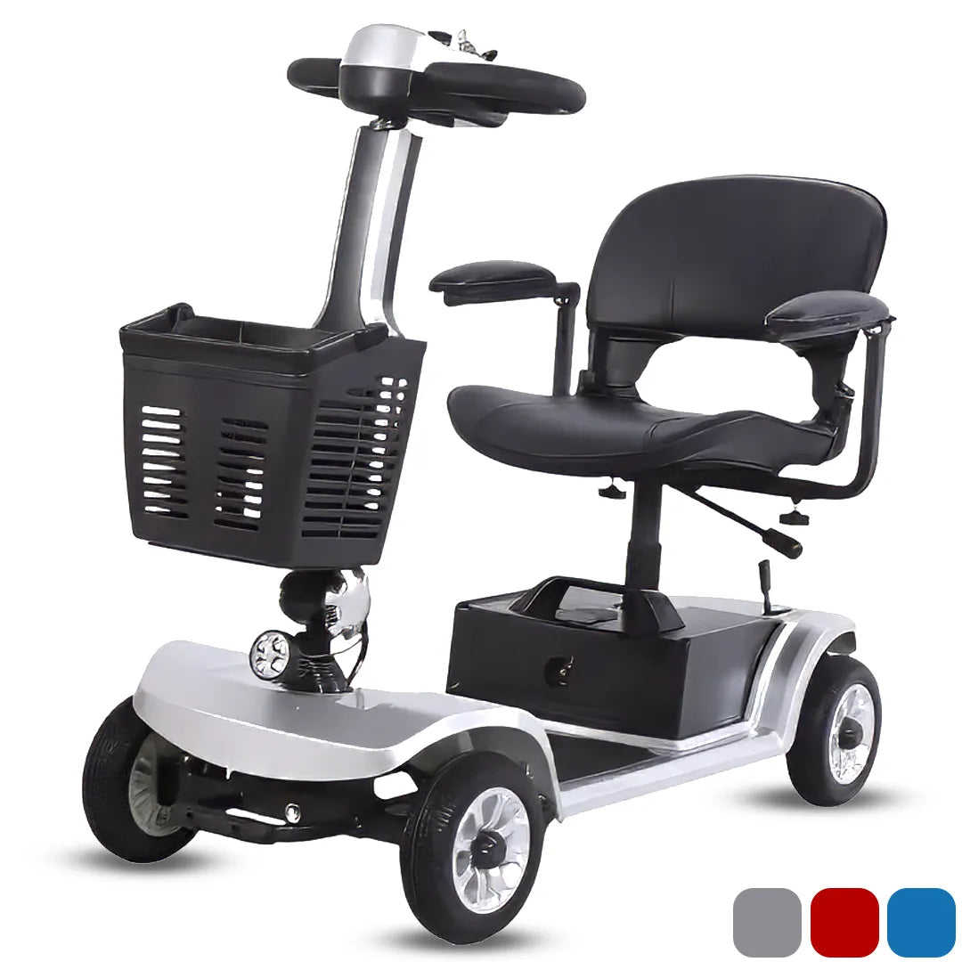 Scooter eléctrico con baterías extraíbles para una carga cómoda sin mover el vehículo dortomedical