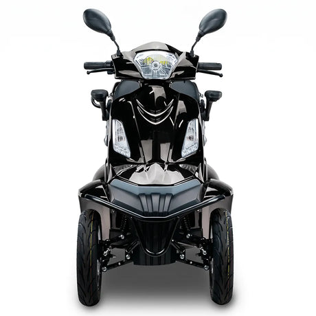 Scooter eléctrico Faster Neo con freno de disco delantero y tambor trasero para mayor control durante el traslado dortomedical