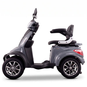 Vista lateral del modelo gris del scooter eléctrico Faster Neo con retrovisores e iluminación incluidos para un manejo más completa dortomedical