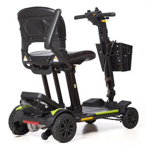 Vista trasera del scooter eléctrico ligero con formato compacto para un fácil almacenamiento dortomedical