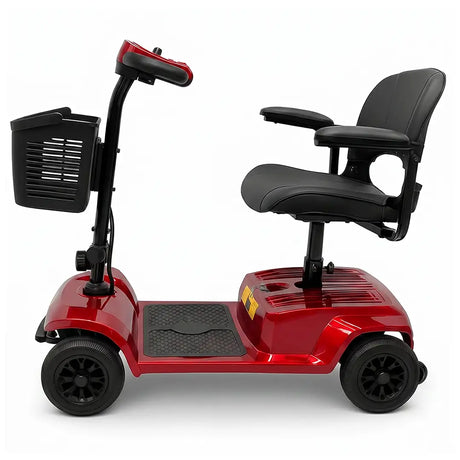 Vista lateral del scooter eléctrico Lucas con manillar delta que ofrece una postura ergonómica dortomedical