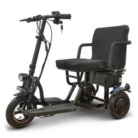 Scooter eléctrico de movilidad y accesibilidad con plegado sencillo para facilitar el almacenamiento dortomedical