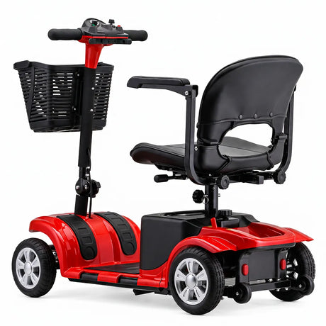 Vista trasera del scooter eléctrico para movilidad reducida Lucas Pro que ofrece un fácil manejo en espacios reducidos dortomedical