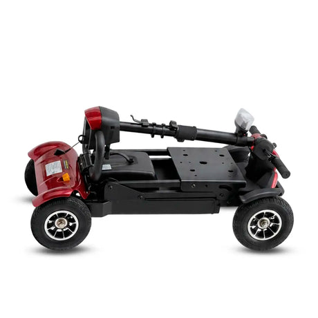 Vista plegada del scooter eléctrico plegable de fácil transporte y almacenaje dortomedical