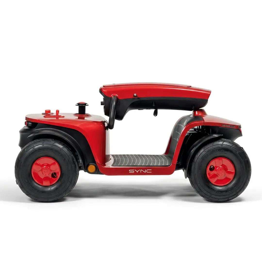 Vista plegada del scooter eléctrico plegable Sync de Vermeiren con diseño premiado por su portabilidad dortomedical