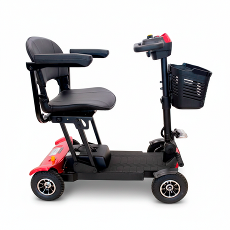 Scooter eléctrico con plegado tipo trolley y formato compacto ideal para viajar dortomedical