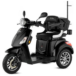 Scooter eléctrico con ruedas neumáticas de 10 pulgadas diseñadas para salvar bordillos sin dificultad de Dortomedical