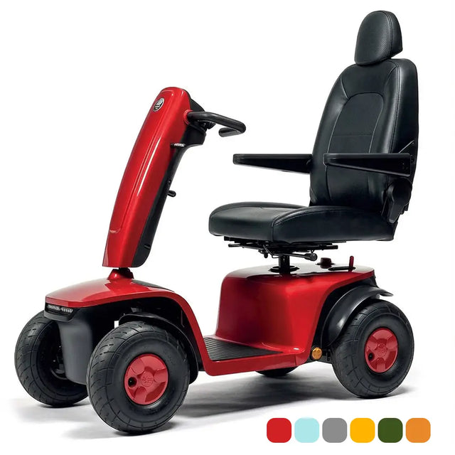 Scooter eléctrico Sync Premium de Vermeiren con asiento giratorio para una mayor comodidad del usuario dortomedical