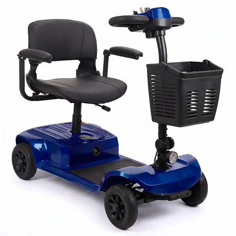 Scooter Lucas con mástil plegable y asiento extraíble para una mayor comodidad de almacenamiento y traslado dortomedical