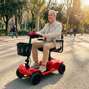 Scooter para minusválidos compacto con radio de giro reducido para pasillos estrechos dortomedical