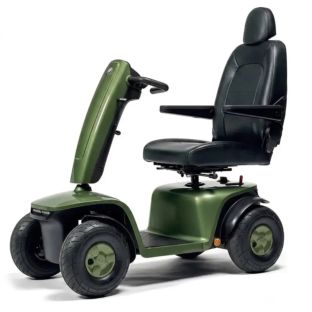 Scooter de movilidad eléctrica Sync Premium que incorpora un sistema antivuelco para asegurar la estabilidad durante el trayecto dortomedical