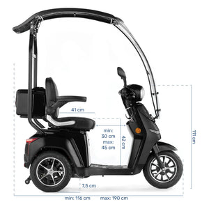 Scooter para personas con movilidad reducida con chasis bajo para acceso sin esfuerzo de Dortomedical