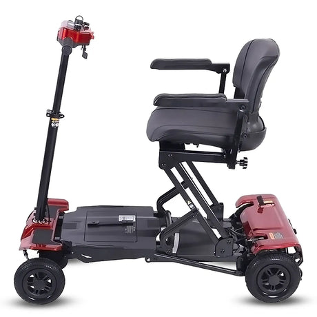 Vista lateral del Scooter para movilidad reducida de diseño compacto para facilitar el transporte en coche dortomedical