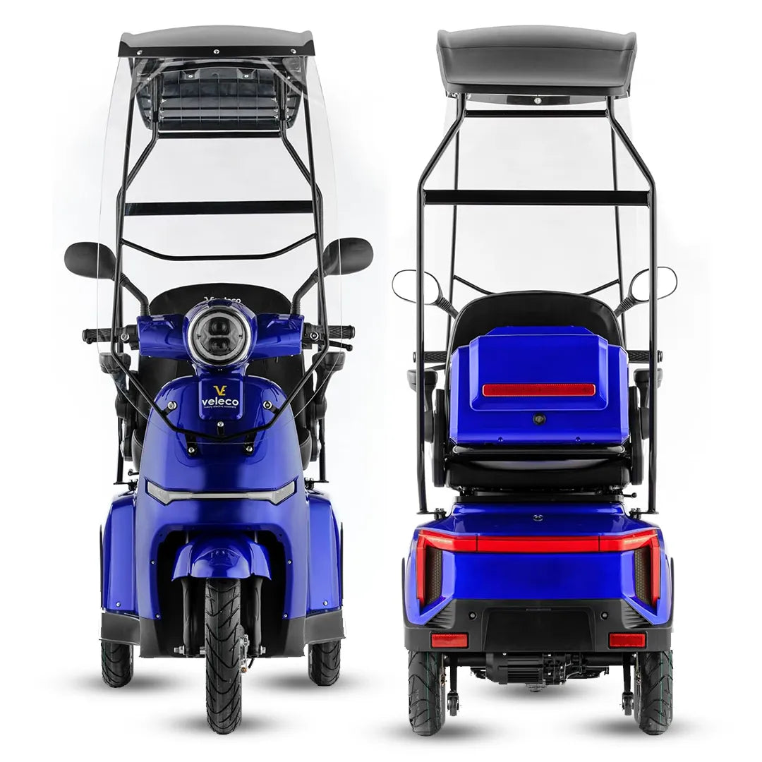 Scooter de movilidad con retrovisores y bloqueo de volante para mayor seguridad de Dortomedical