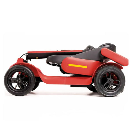 Vista plegada del scooter plegable inteligente con pantalla digital de gran tamaño para mayor comodidad en la visión dortomedical