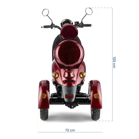 Scooter retro con ruedas de 10 pulgadas y amortiguación para subir bordillos con suavidad de Dortomedical