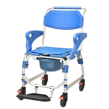 silla de ducha y wc superligera con apoyabrazos abatibles