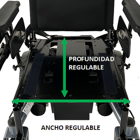 Silla Eléctrica con Asiento Regulable en Ancho y Fondo RUEBA CT