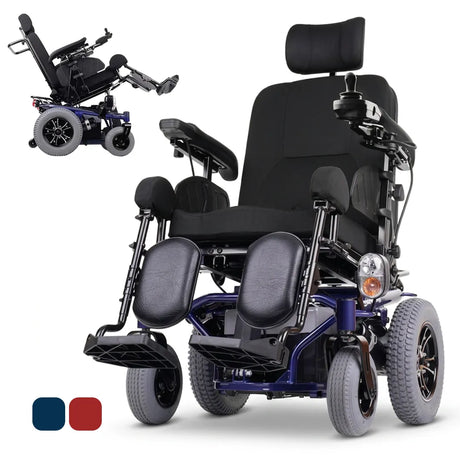 Silla de ruedas eléctrica con función basculante y  diseño reclinable Calabria 2 dortomedical