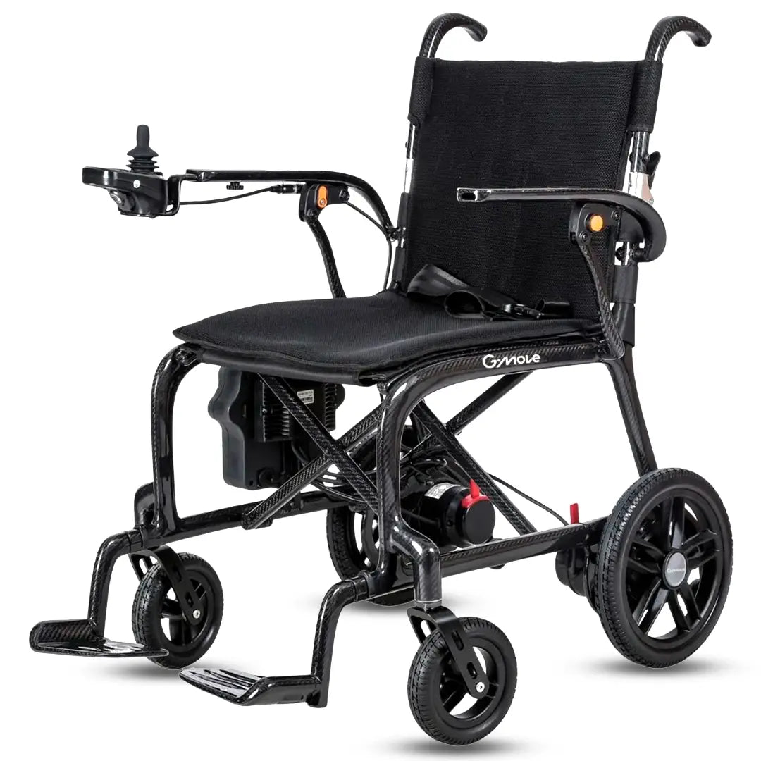 Silla de ruedas eléctrica con estructura plegable que ofrece facilidad a la hora de guardarla en espacios reducidos como un maletero dortomedical