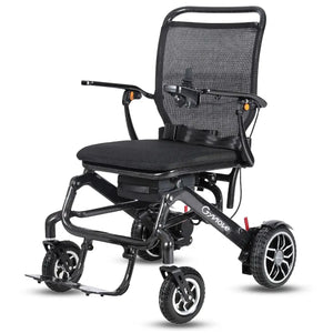 Silla de ruedas eléctrica de fibra de carbono en color negro mate G Move C2 con alta resistencia y diseño elegante dortomedical