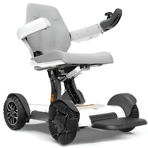 Vista inclinada de la silla eléctrica robooterx40 con plegado automático dortomedical