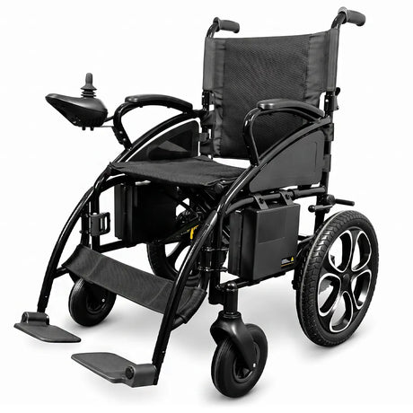 Silla de ruedas eléctrica plegable SIRA con diseño compacto para facilitar el transporte dortomedical