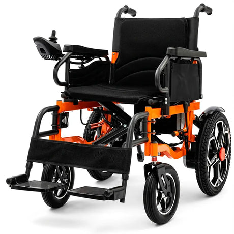 Silla de ruedas electrica con plegado tijera compacto aluminio magnesio para un facil de transportar y guardar en maletero dortomedical
