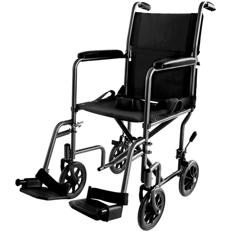 Silla de ruedas manual plegable ligera de 13 kg con estructura de acero resistente dortomedical