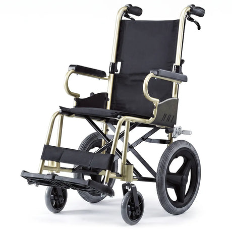 Silla de ruedas plegable ultraligera KM-2500 de aluminio de 10,9 kg, ligera y práctica para el día a día dortomedical