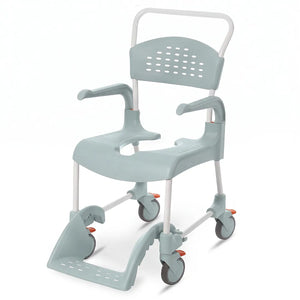 Silla de ducha y WC Etac CLEAN con reposabrazos abatibles para facilitar las transferencias dortomedical
