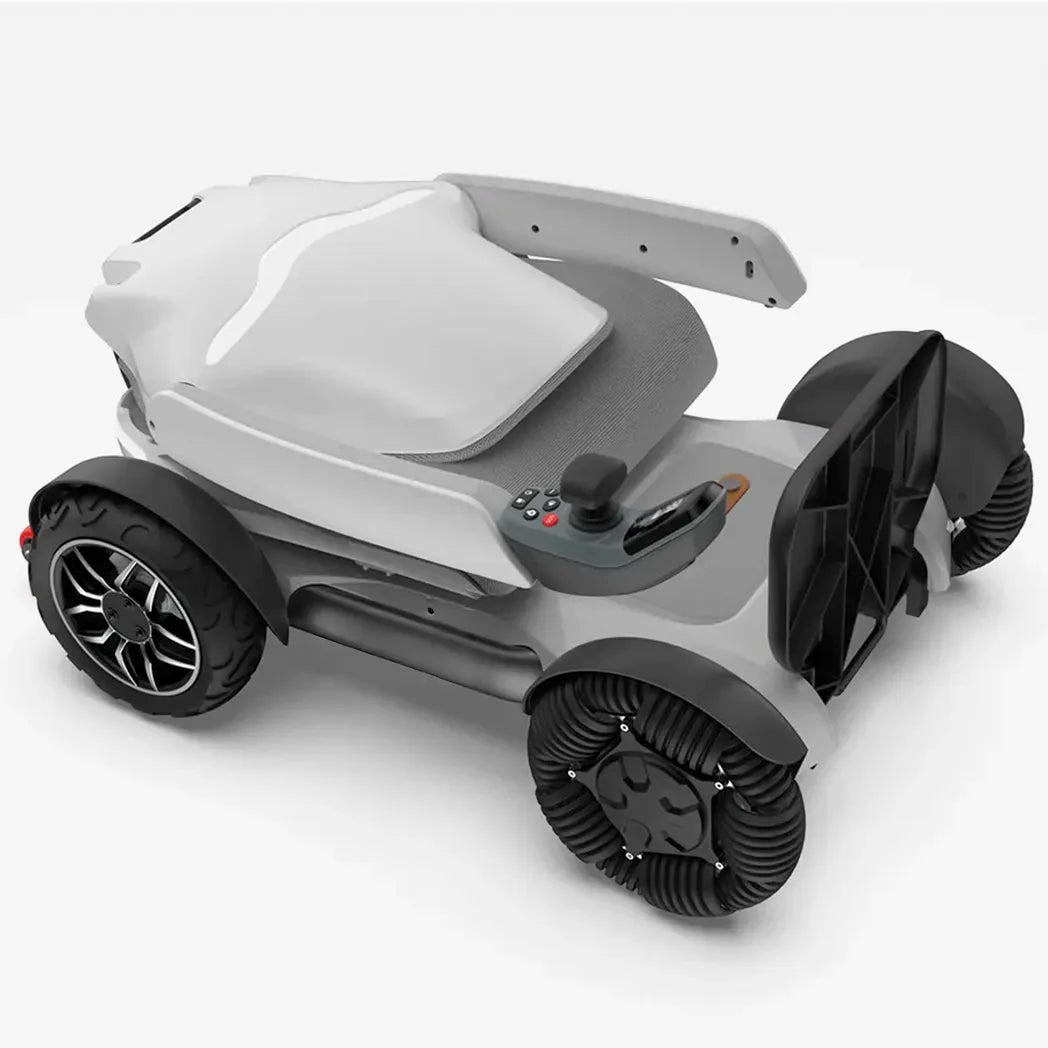 Plegado de la silla eléctrica robooter x40 estable y segura para mayores dortomedical